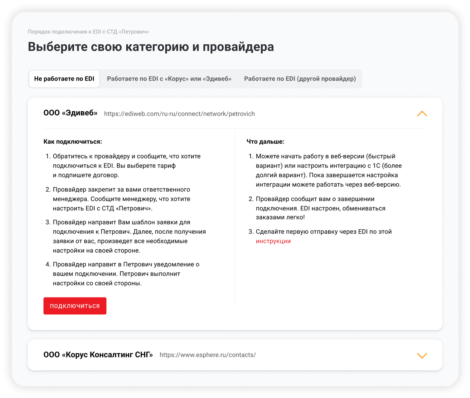 Блок с краткими инструкциями