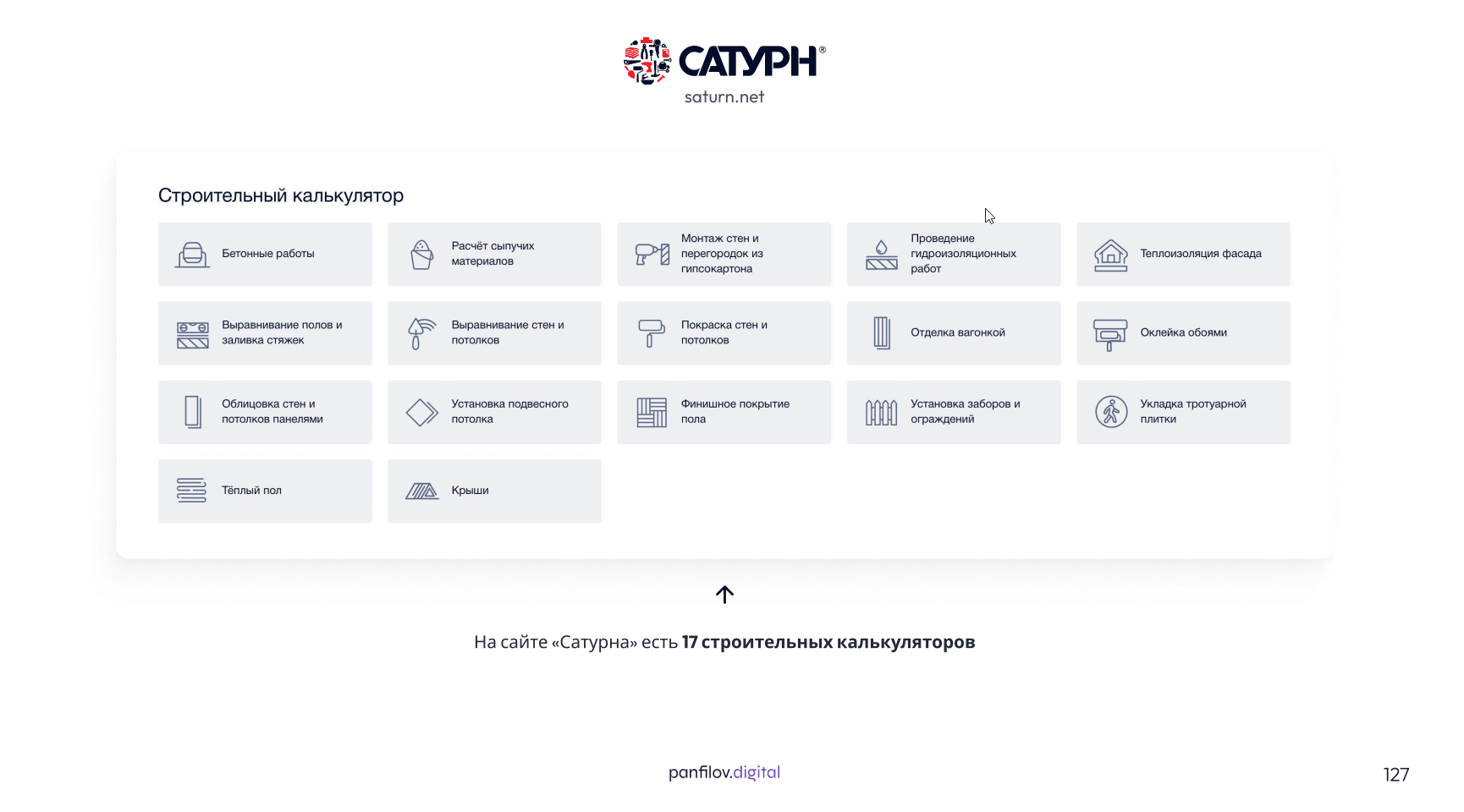 Разнообразие строительных калькуляторов на сайте интернет-магазина «Сатурн»